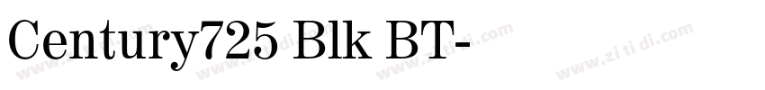 Century725 Blk BT字体转换